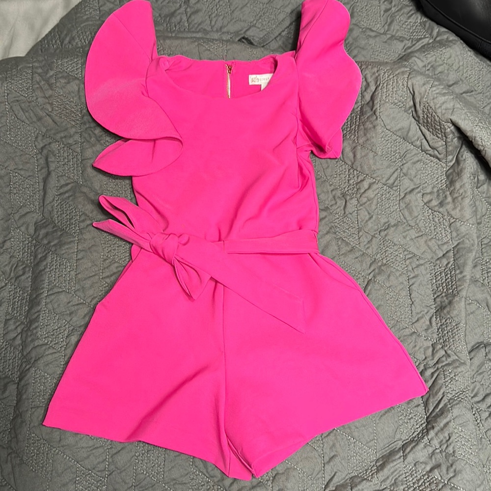 GB girls romper hot pink